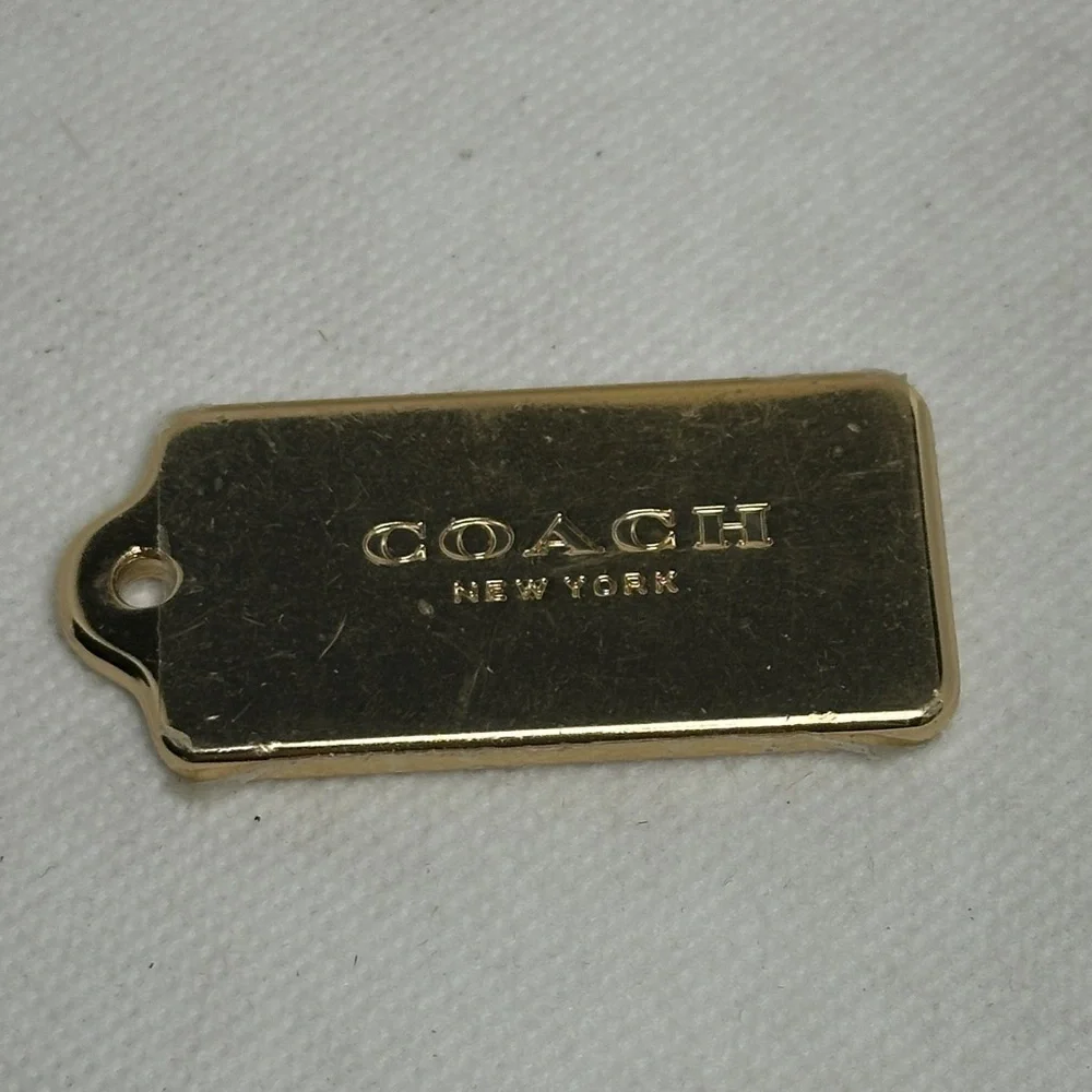 Coach Gold Metal Bag Tag – 2” x 1” Brand New